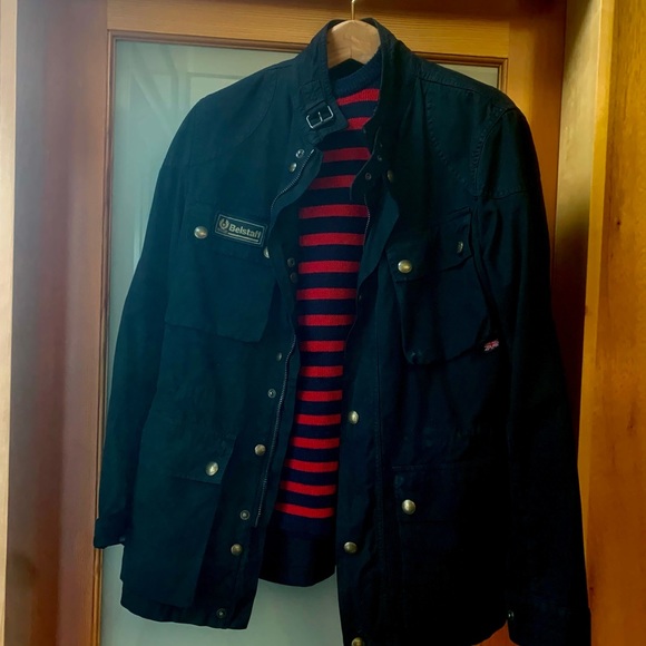 British brand, “Pop” Men’s red/blue crew neck sweater. It’s new/made of wool. - Picture 4 of 4